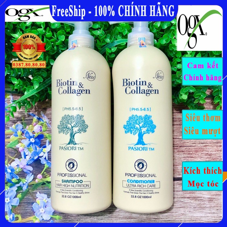 [ Freeship - HÀNG NHẬP KHẨU ] Bộ dầu gội xả Biotin collagen phục hồi tóc hư tổn/ Dầu gội Biotin,Dầu xả Biotin Siêu mượt