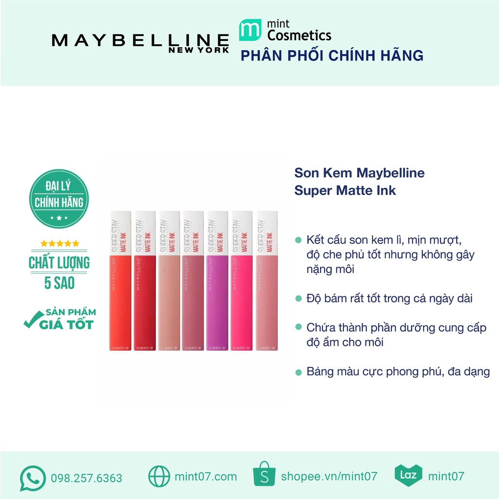 Son kem Maybelline Super Matte Ink