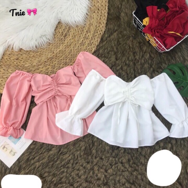 Áo bệt vai rút dây (u) | BigBuy360 - bigbuy360.vn