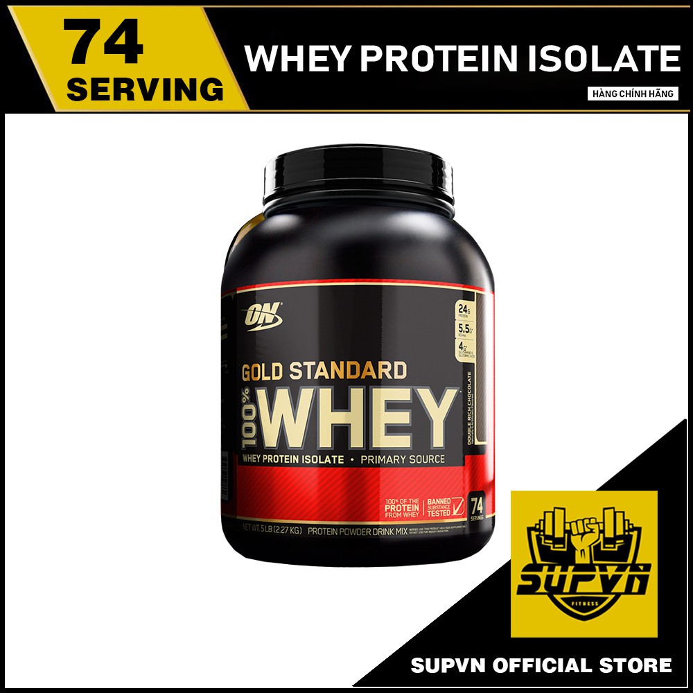 100% Whey Protein On Gold Standard Optimum nutrition 5lbs - Whey On Gold Standard 5.64 Lbs - Sữa tăng cơ bổ sung Protein