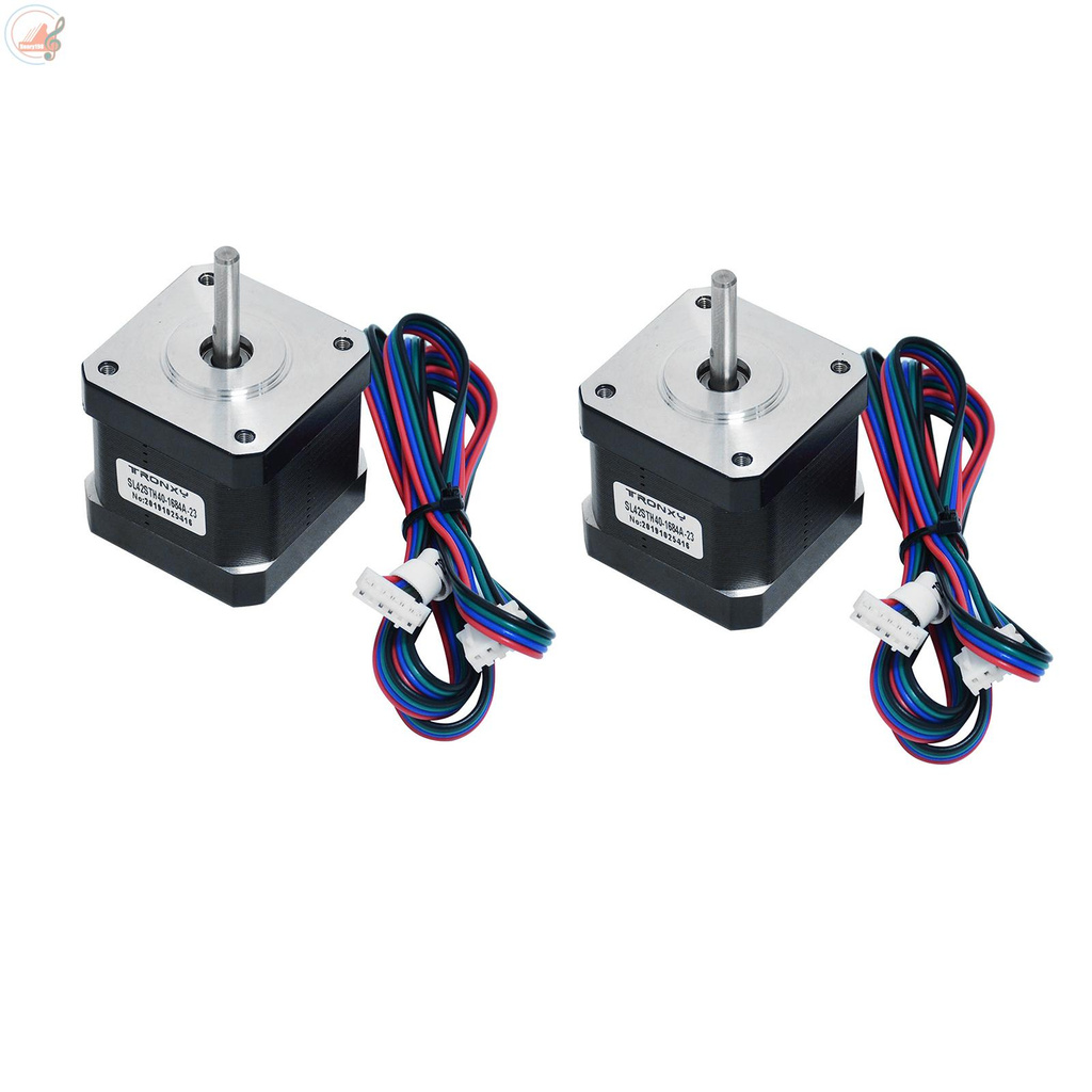 TRONXY 2pcs 42 Stepper Motor High Torque Hybrid Stepping Motor 2 Phase 1.8 Degree Step Angle 1.68A 40Ncm 4-Lead with 1 Meter Cable for 3D Printer CNC