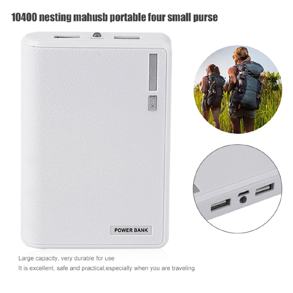 Nguồn sạc dự phòng ngoài 4 pin 18650 10400MAH gọn nhẹ