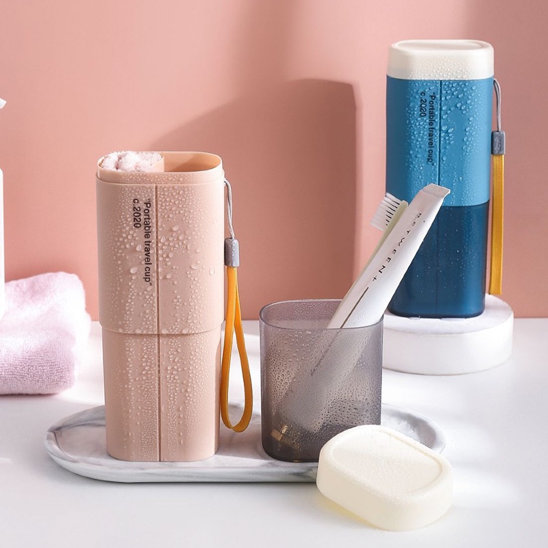 Toilet cup set Creative travel toothbrush holder.