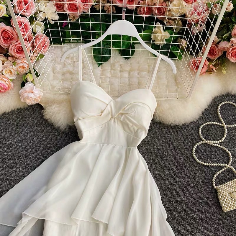 Đầm 2 dây cúp ngực voan đuôi cá form đẹp