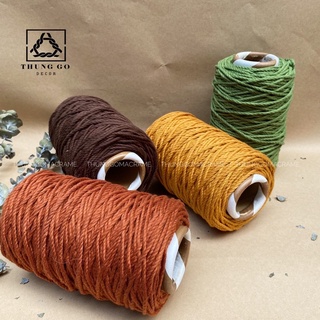 Dây thừng macrame màu NÂU ĐẬM 3mm