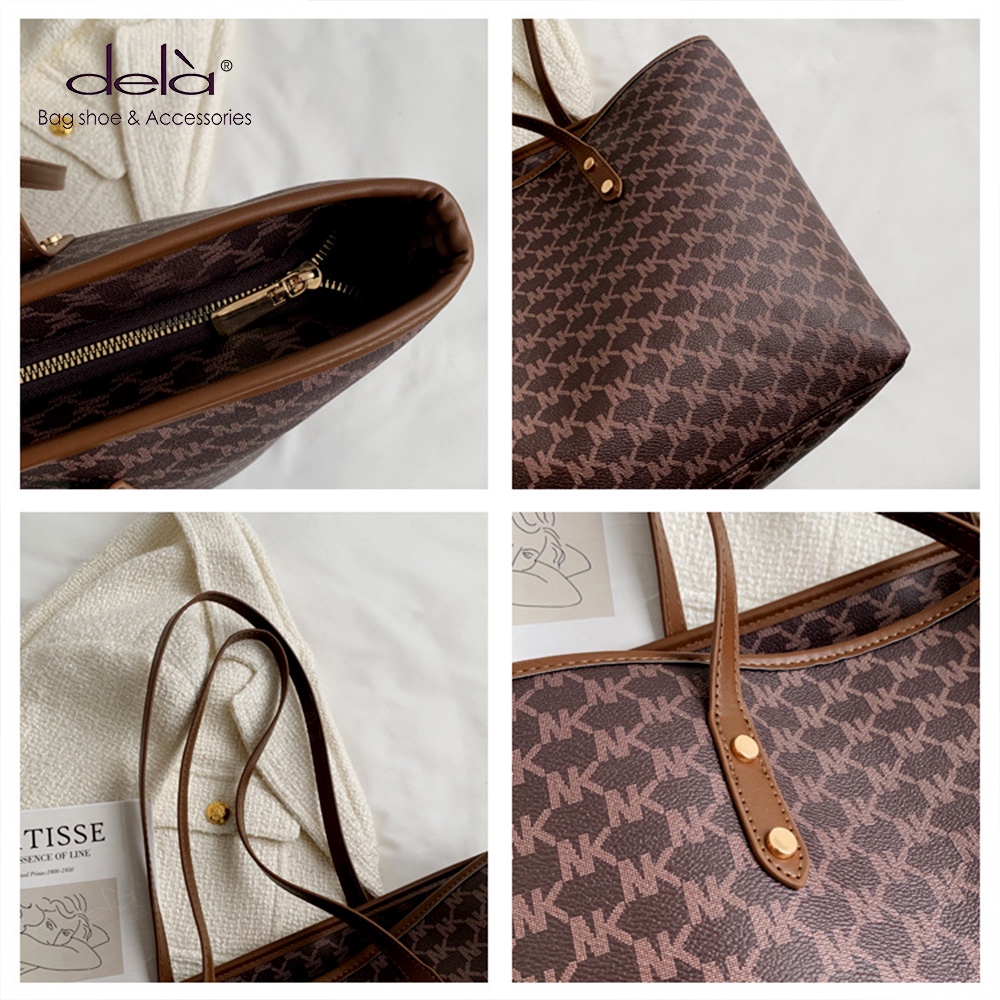 Dela Túi Xách Đeo Vai Sức Chứa Lớn Mẫu Mới Thời Trang Nhật Hàn Cho Nữ