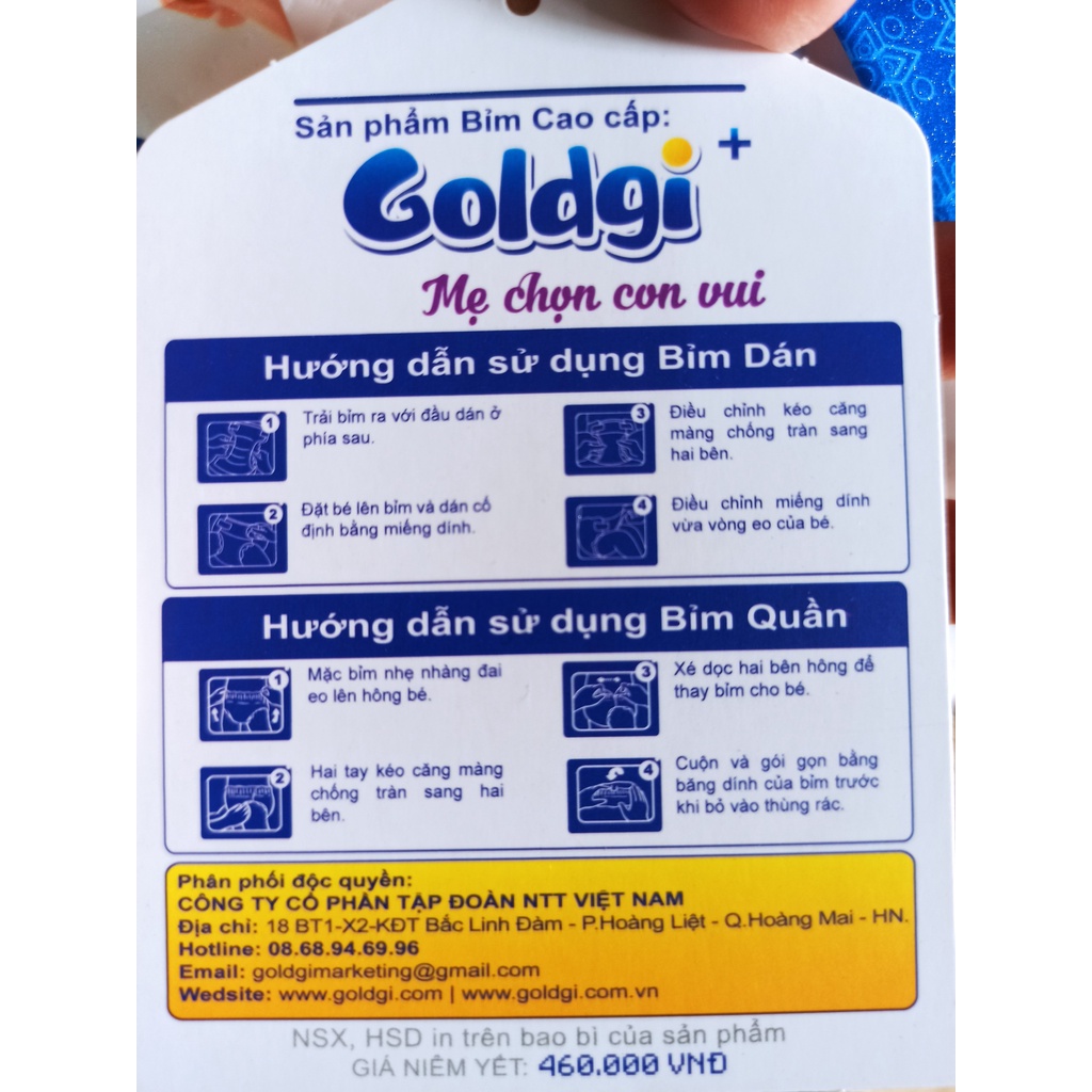 Bỉm GOLDGI nâng cấp 2020 nội địa Nhật quần/dán đủ size Nb92/S84/M66/M60/L56/L48/XL46/XL44/XXL34