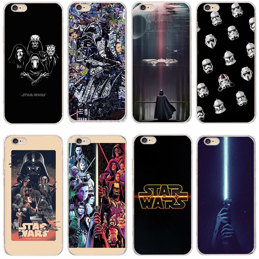 Ốp Điện Thoại Silicone Mềm Trong Suốt Chống Sốc In Hình Star Wars Cho iphone 4 4s 5 5s se 6 6s plus