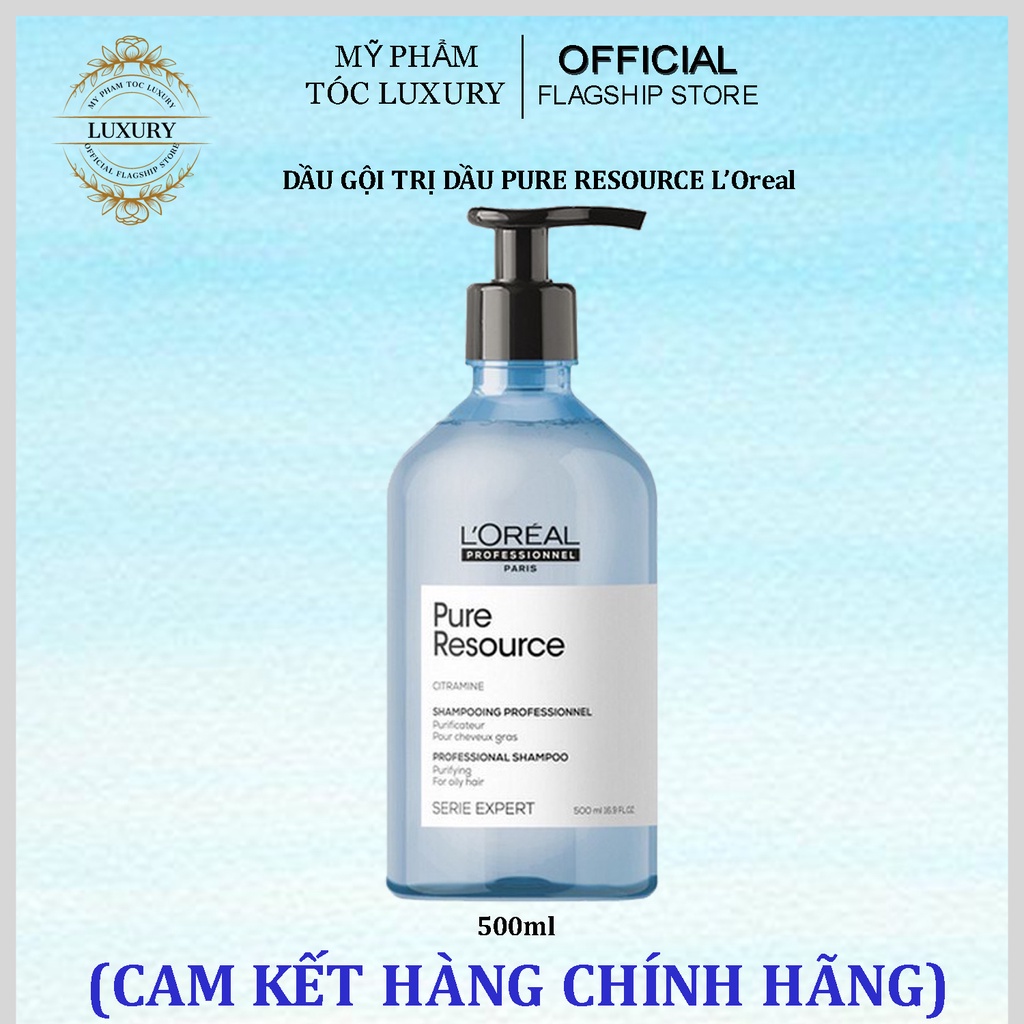 Dầu gội Loreal Professionnel chăm sóc da đầu nhờn pure resource 500ml-300ml