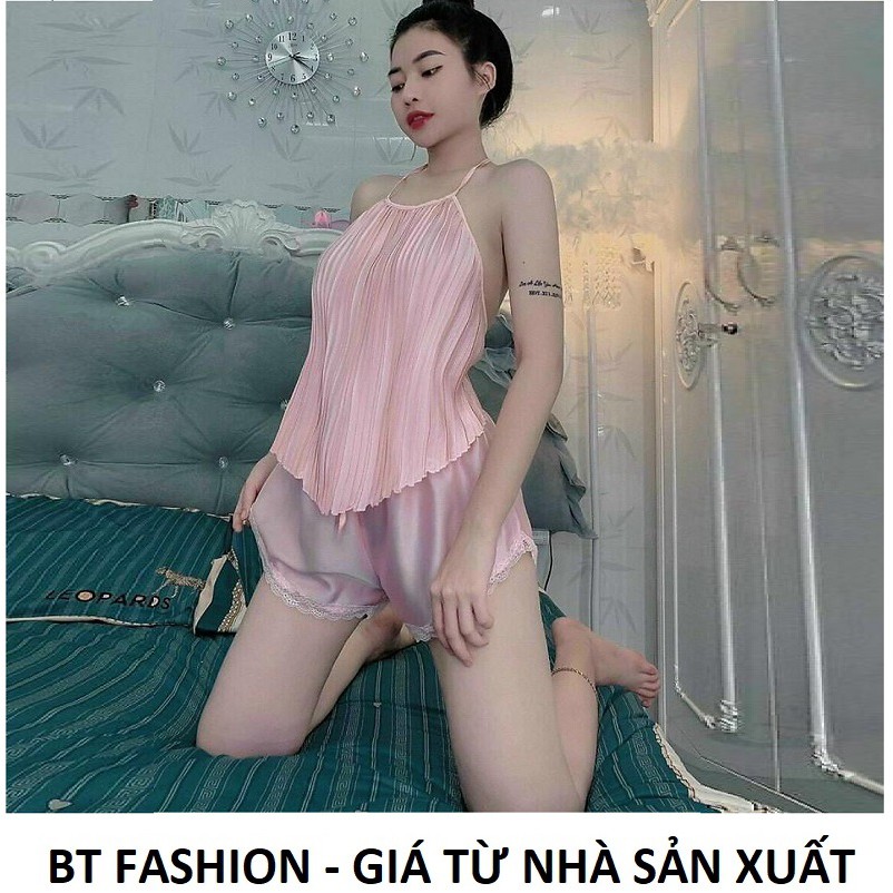 Đồ Ngủ Vải Satin Đẹp BT Fashion + Video, Hình Thật