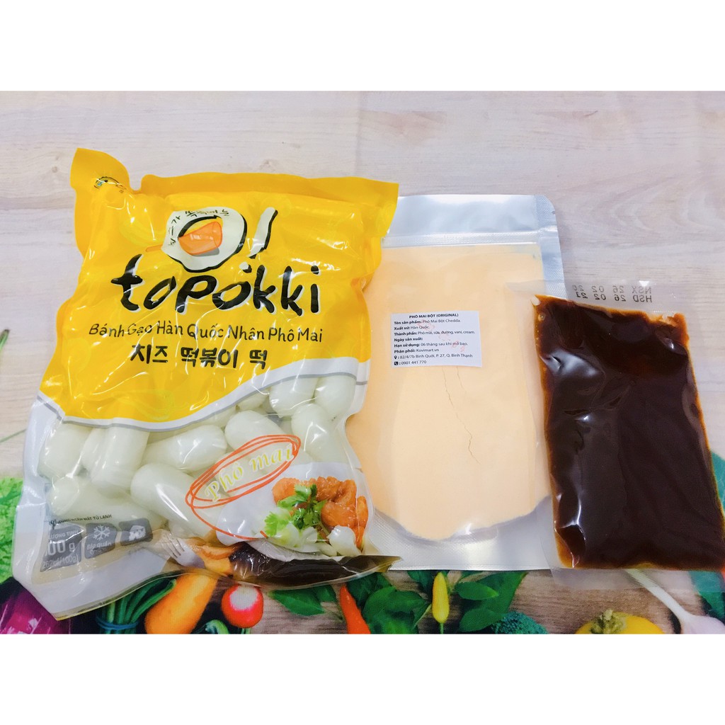Bánh Gạo Tokbokki Nhân Phô Mai Kèm Sốt Và Bột Phô Mai 50g