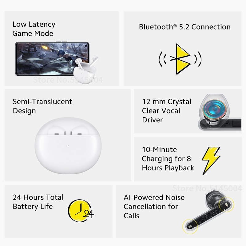 Tai Nghe Bluetooth 5.2 Không Dây Oppo Enco Air Tws Chống Ồn Ipx4 | BigBuy360 - bigbuy360.vn