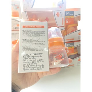 BÌNH SỮA PP WESSER CỔ HẸP 60ML