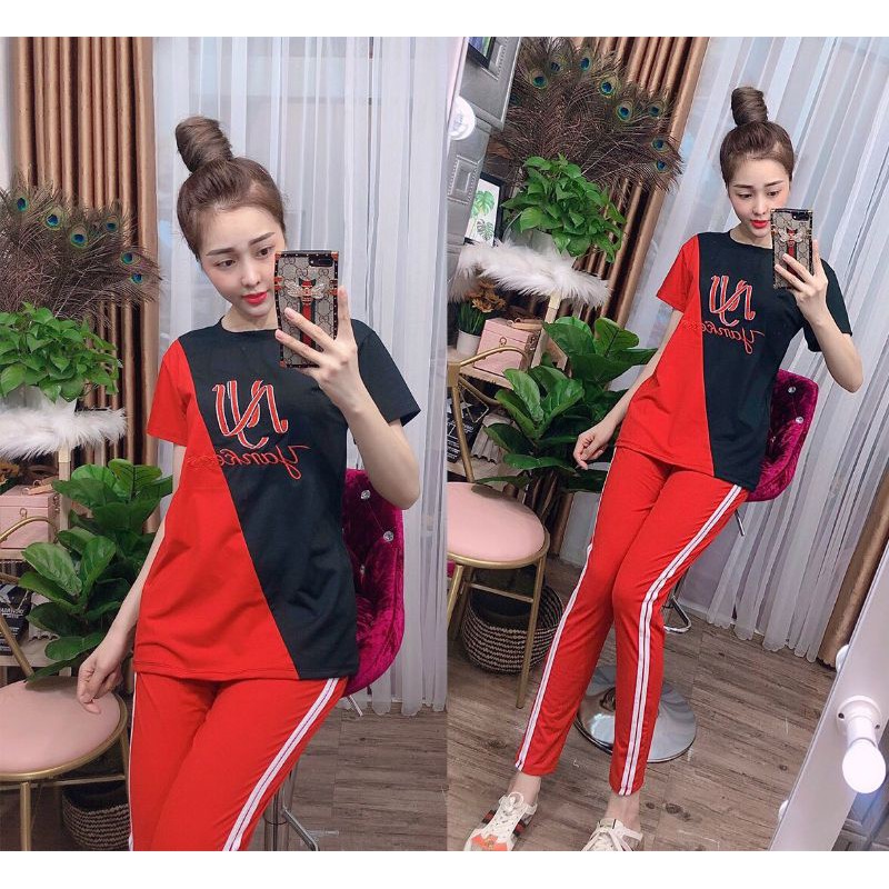 (Khai trương bán giá vốn) Đồ bộ mặc nhà thun cotton, đồ bộ nữ đẹp chất liệu thun cotton co giãn 4 chiều
