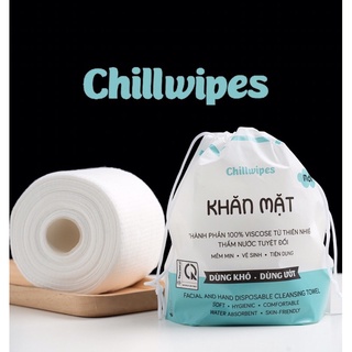 [tặng kèm đá rửa mặt] KHĂN RỬA MẶT - TẨY TRANG CHILLWIPES