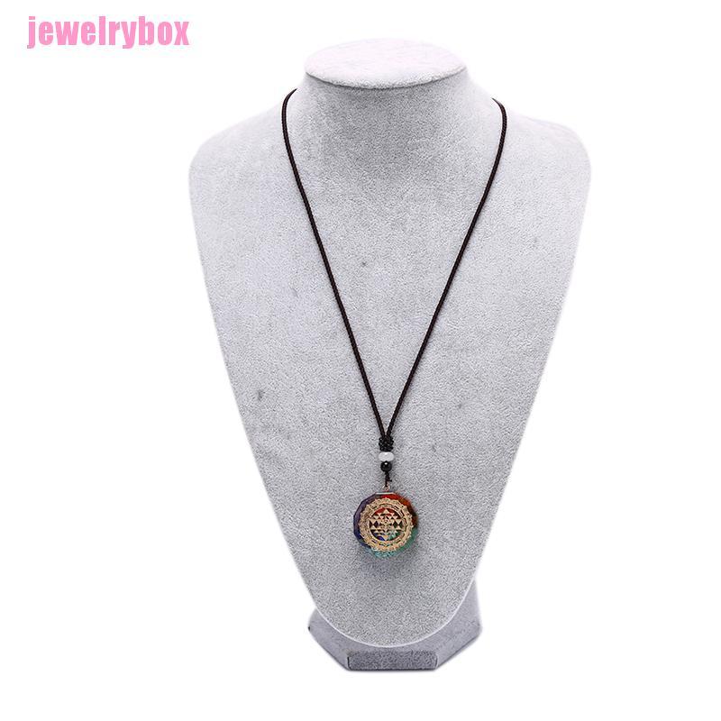 [JX]  Orgonite Pendant Om Necklace Chakra Healing Energy Meditation Jewelry Handmade