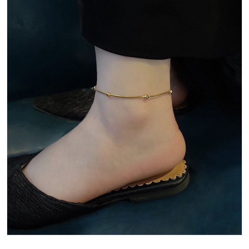 Lắc chân nữ titan simple vàng hồng H14-109 - CAM KẾT KHÔNG GỈ, KHÔNG BAY MÀU - BẢO HÀNH 12 THÁNG