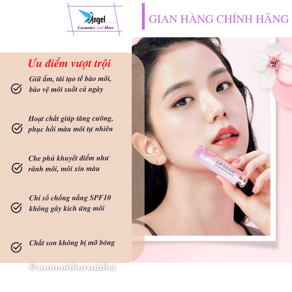 Son Dưỡng Dior 2021 Addict Lip Glow 3.2g Dưỡng Môi Hiệu Quả Full Box Full Màu