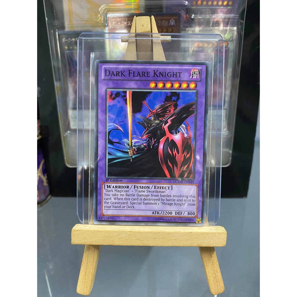 [ Dưa Hấu Yugioh ] Lá bài thẻ bài Dark Flare Knight - Tặng bọc bài nhựa bảo quản