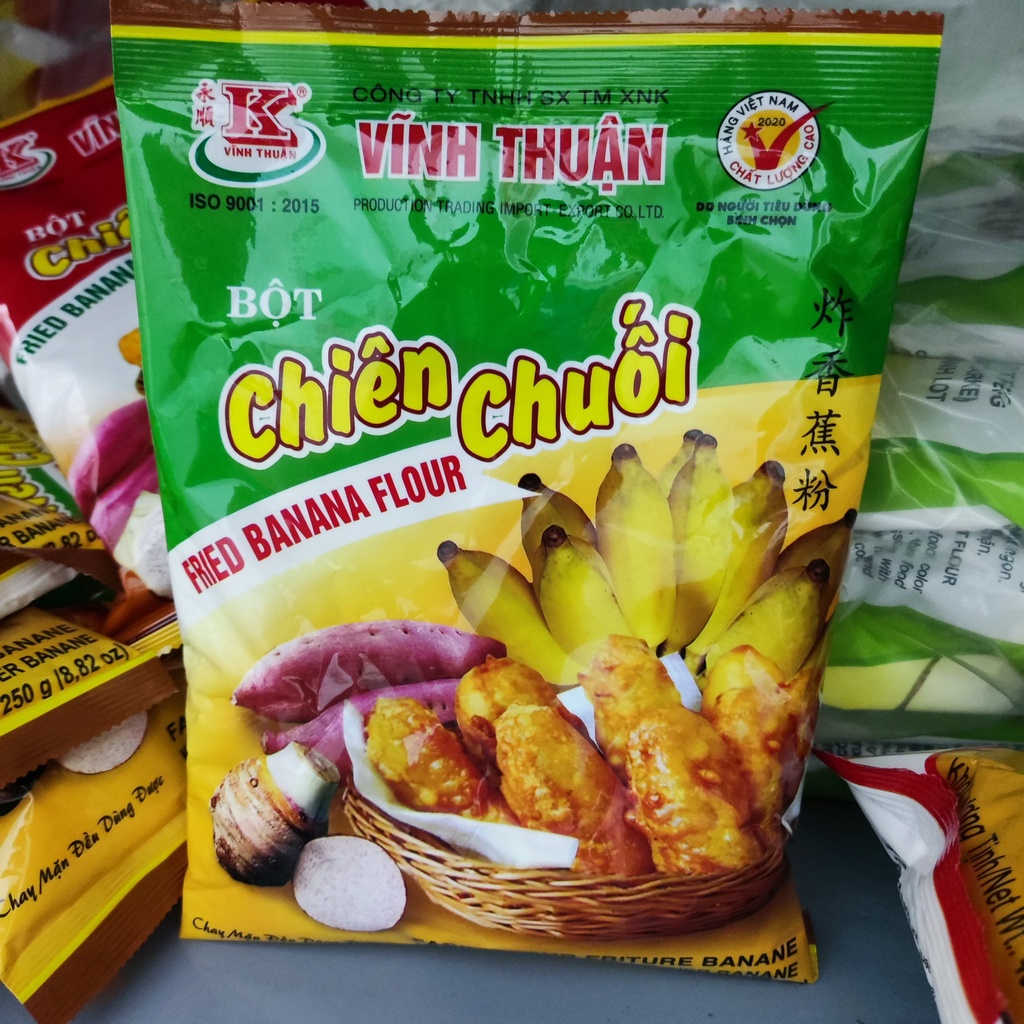 bột chiên chuối Vĩnh Thuận 250g làm bánh cuối chiên nhanh tiện lợi