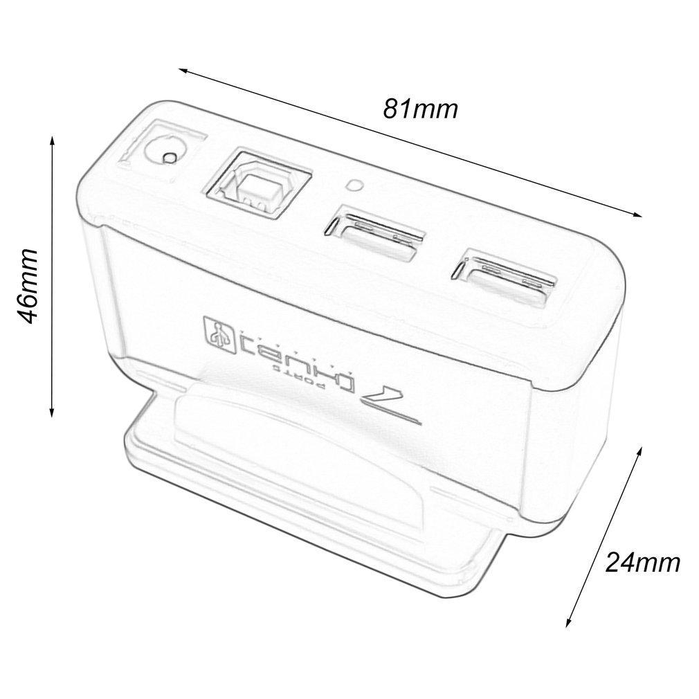 HUB 7 cổng USB 2.0 hi tốc độ cao kèm dây nguồn cho PC Laptop