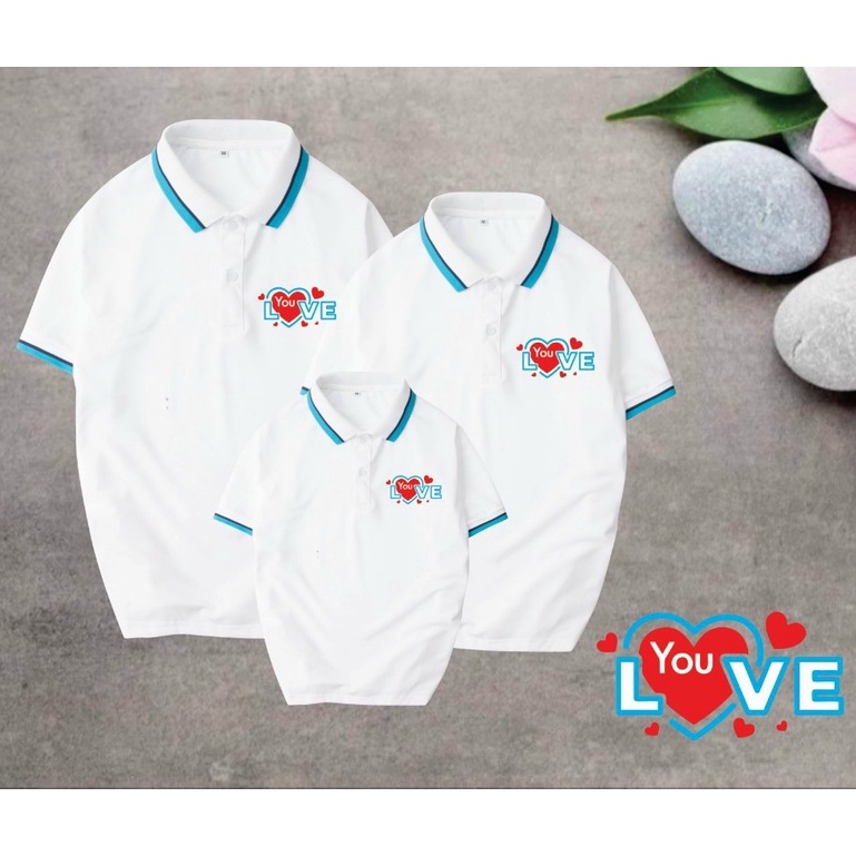 Áo Thun Gia Đình Có Cổ .Chất Liệu Poly Thái 4 Chiều Đủ Size Cho Tất Cả Các Thành Viên Trong Gia Đình Từ 8 Đến 100kg .