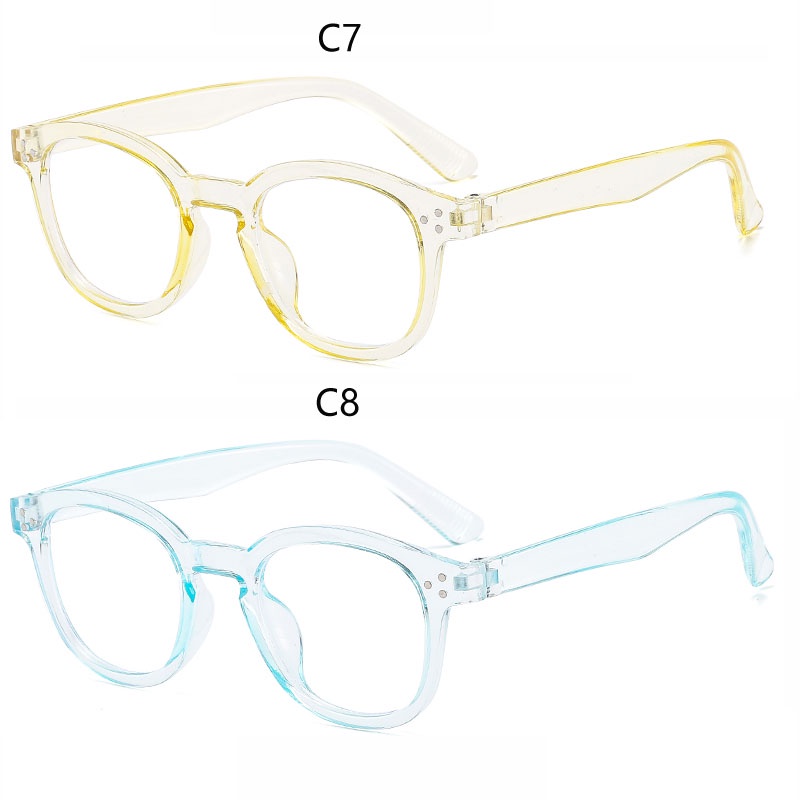 Mắt Kính Tròng Thạch Tròn Chống Ánh Sáng Xanh Phong Cách Âu Mỹ Mới Cho Nam Và Nữ