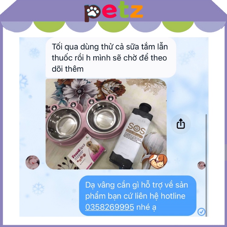 Nhỏ gáy trị ve rận chó mèo Fronil Spot PETZ thuốc nhỏ gáy trị bọ cho thú cưng