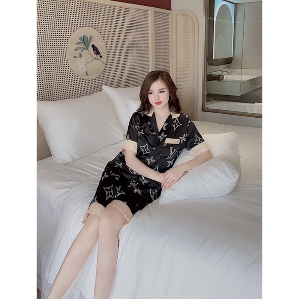 FREESHIP ĐƠN 99K_Bộ pizama lụa satin cộc quần lửng | BigBuy360 - bigbuy360.vn