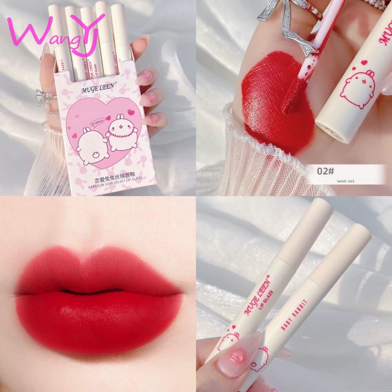 Set Son Môi MUGE LEEN Màu Sắc Xinh Xắn Chống Thấm Nước Lâu Trôi Không Phai Màu