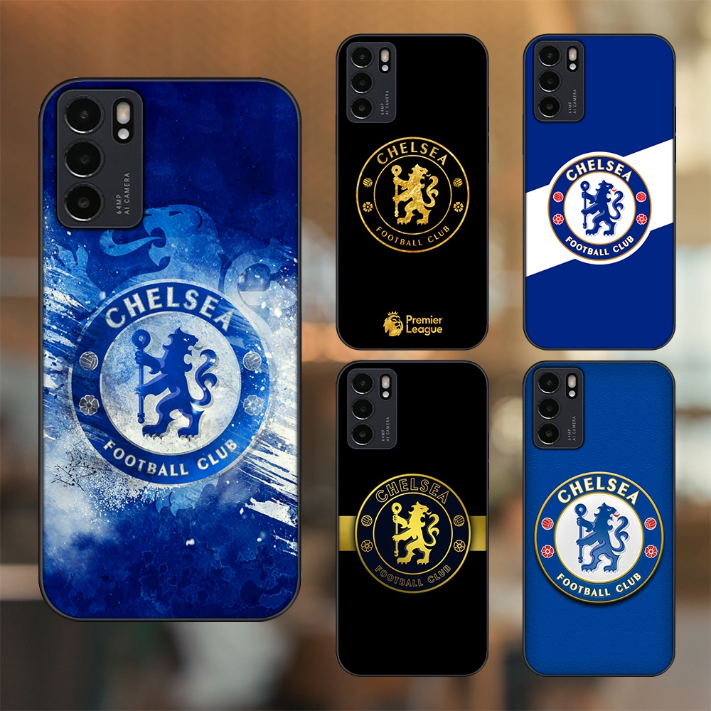 Ốp lưng Oppo Reno 6 5G viền đen in hình Chelsea FC