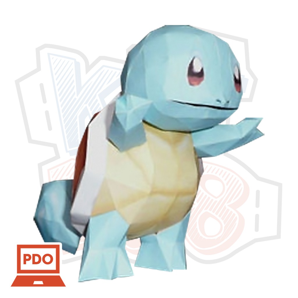 Mô hình giấy Pokemon Squirtle ver 2