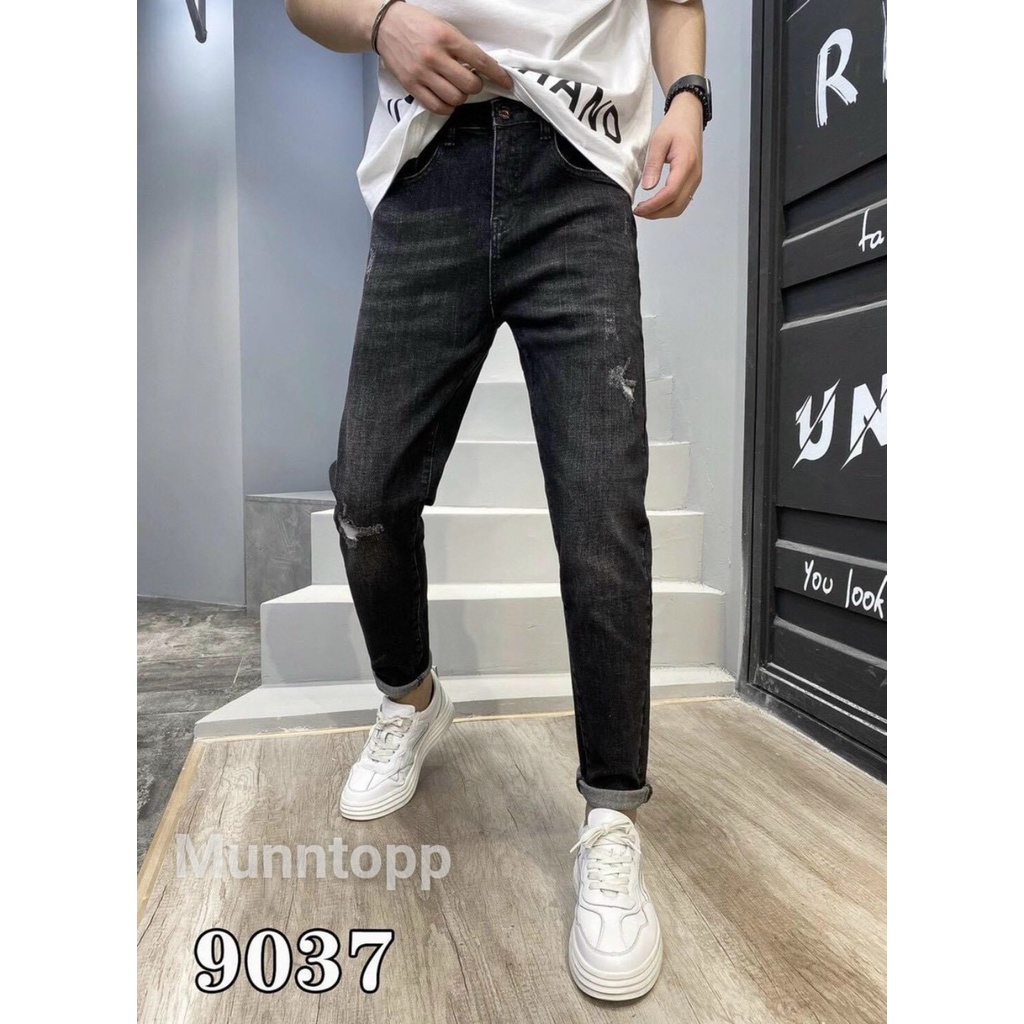 Quần jeans nam mẫu xanh sáng trẻ trung