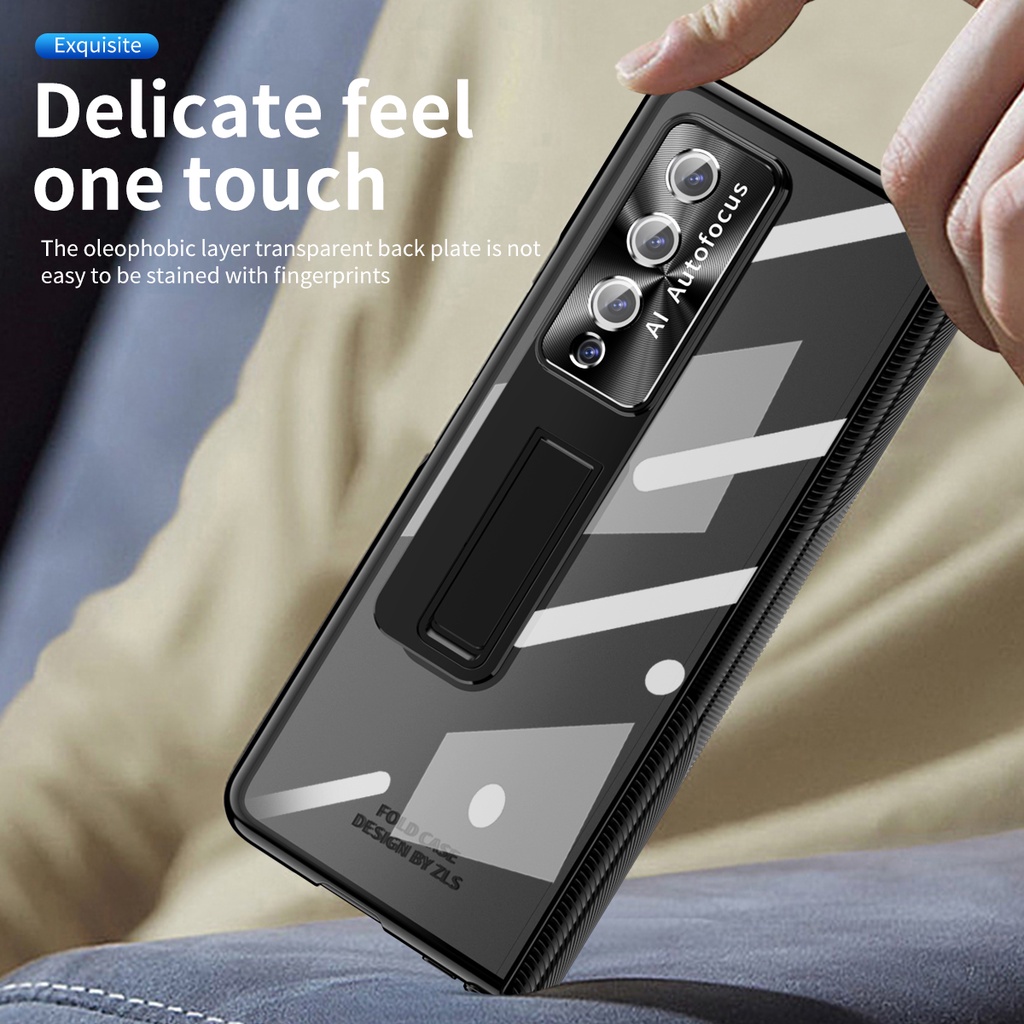 Bao Da Điện Thoại Nắp Gập Từ Tính Có Ngăn Đựng Bút Cho Samsung Galaxy Z Fold 3 3 W22 5G