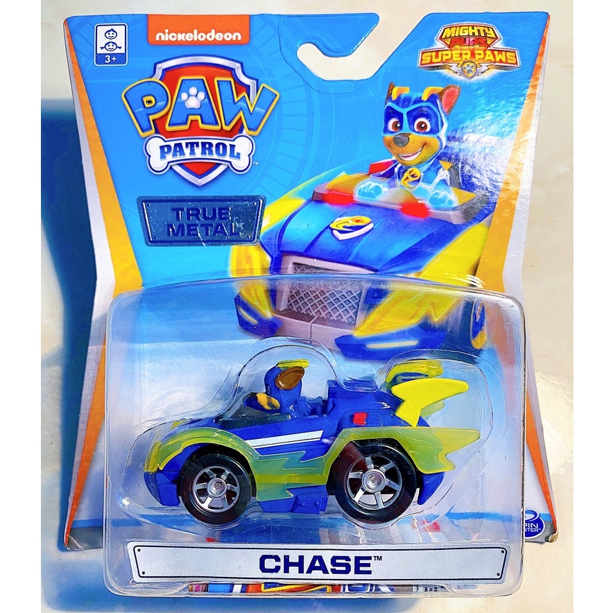 Xe chó cứu hộ Chase - Paw Patrol Full box - True Metal - Hàng chính hãng Spin Master - Hasbro