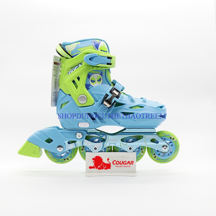 [HÀNG CHÍNH HÃNG] Giày trượt patin trẻ em Cougar Pro+ Bánh cao su đặc + boot có thể tháo rời+ có thể điều chỉnh 3 size