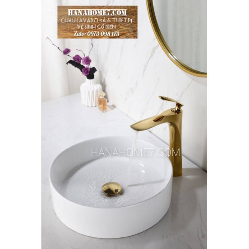 VÒI LAVABO CHIẾC LÁ VÀNG CAO 30CM | BigBuy360 - bigbuy360.vn
