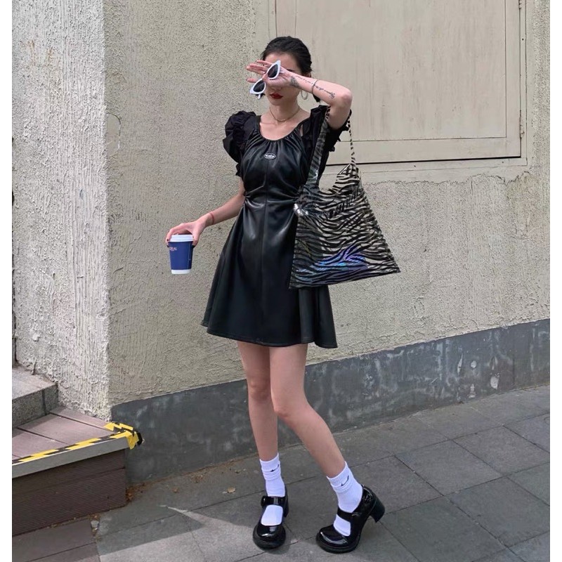 Váy da 2 dây ulzzang order