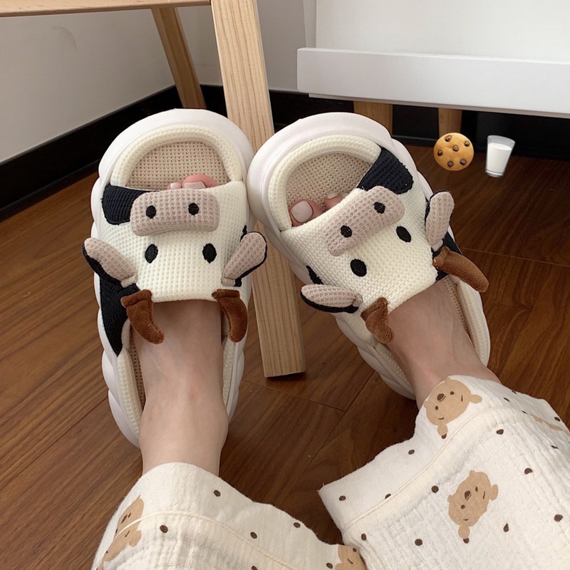 Dép bò sữa dép ếch xanh dép thỏ carot CHÍNH HÃNG XIXITIAO phong cách ulzzang Dép đi trong trong siêu mềm siêu êm