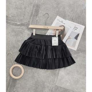 Chân váy xòe nữ xếp ly 2 tầng