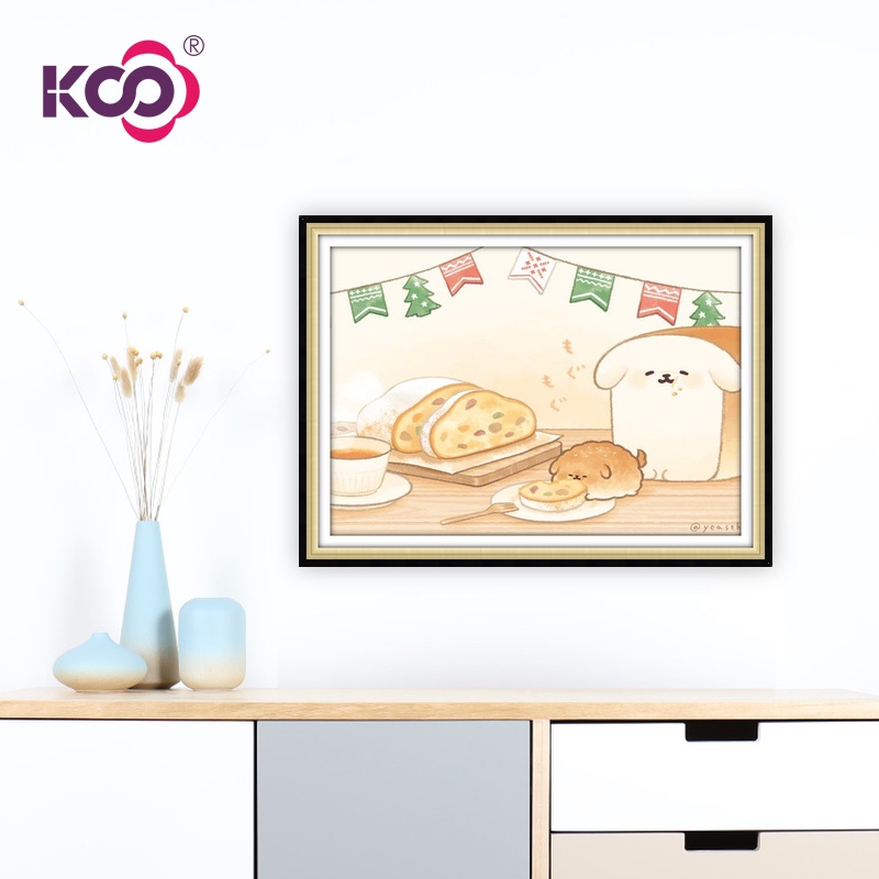 Tranh đính đá 5D tự làm hình động vật đáng yêu tiện dụng để trang trí phòng khách Bộ Tranh Đính Đá Họa Tiết Chú Chó