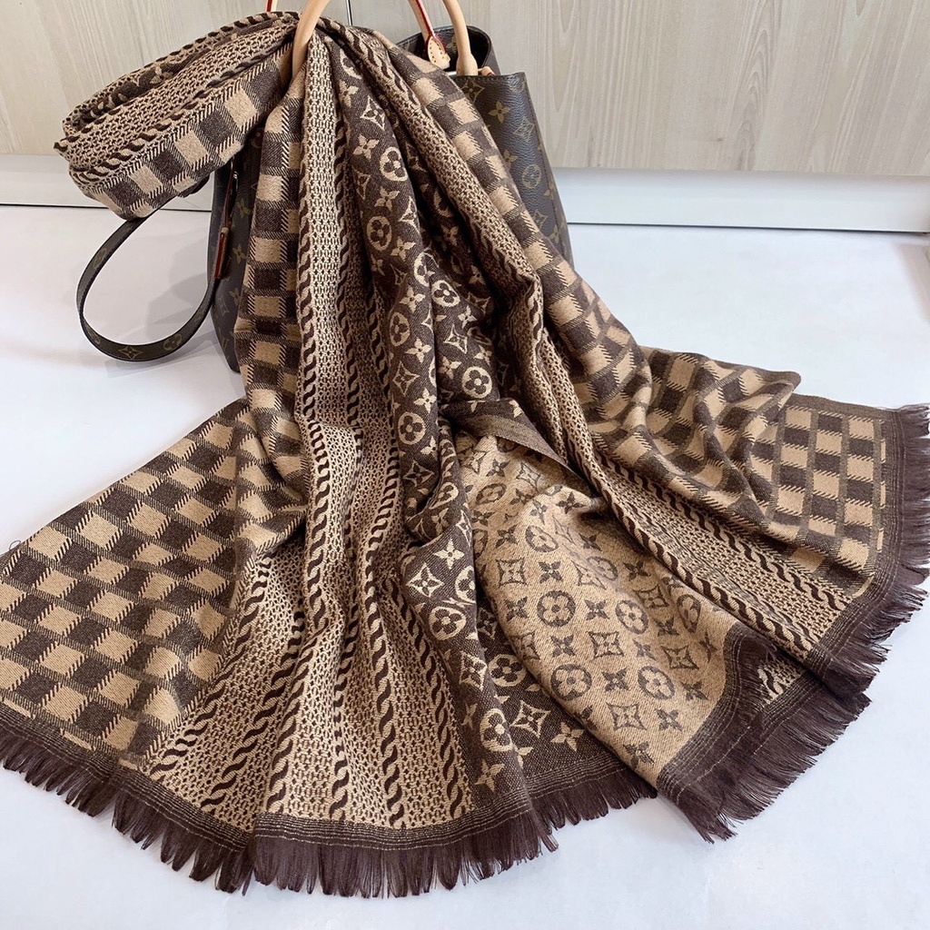 Khăn Choàng Cổ LV - Khăn Cashmene Đẹp Sang Chảnh. Kt 70 x 180cm