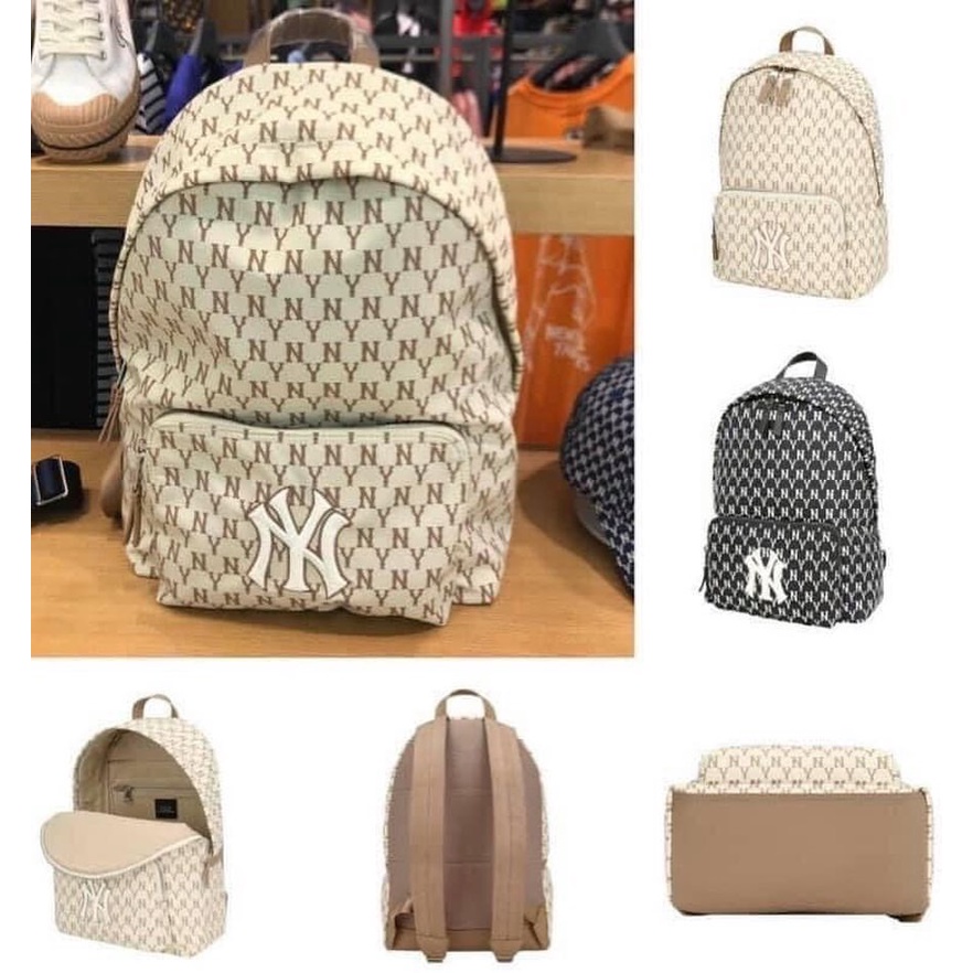 (HÀNG XUẤT XỊN) Balo M//L//B Monogam màu kem đi học, đi làm