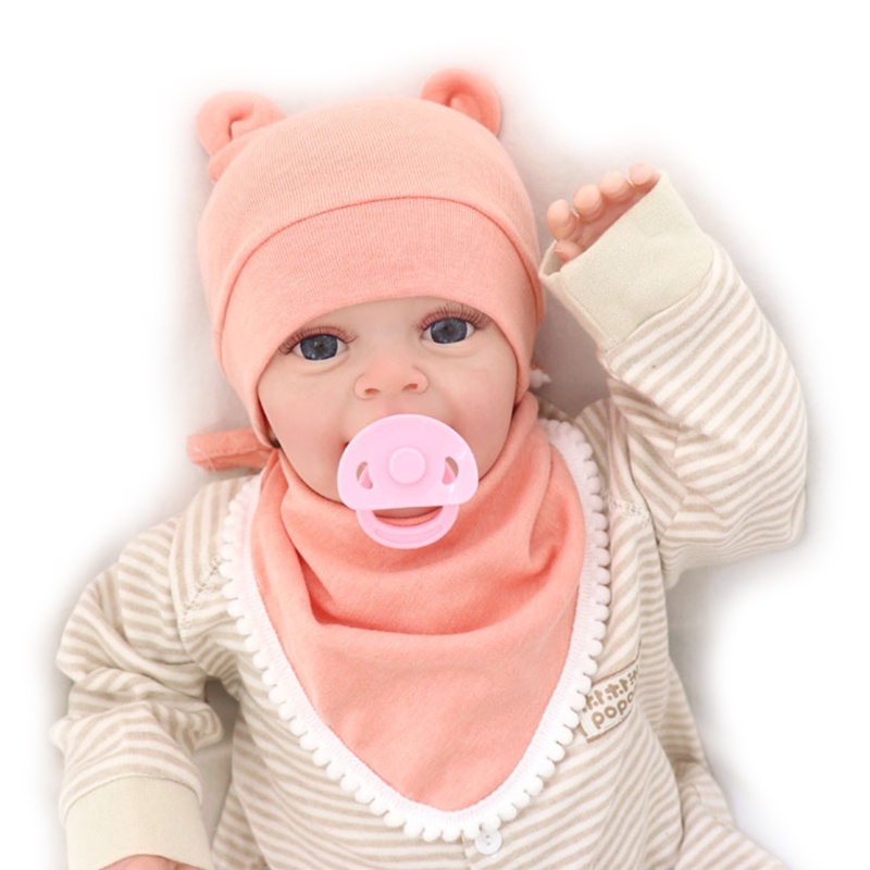 Set 2 Yếm Ăn Bằng Cotton Mềm Mại Màu Trơn Giữ Ấm Cho Bé Sơ Sinh