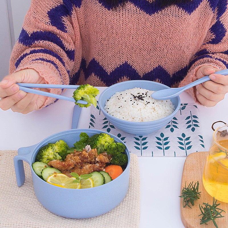 Hộp Đựng Cơm - Tô Ăn Mì Bằng Nhựa Lúa Mạch Dành Cho Văn Phòng - 5 Món Tiện Lợi Sử Dụng Lò Vi Sóng