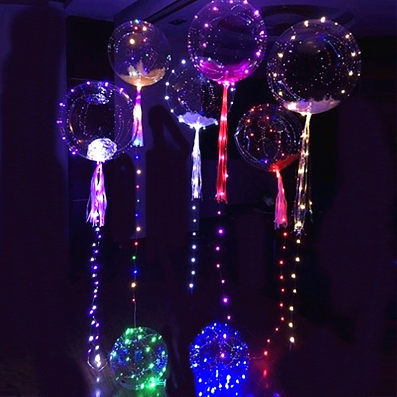 Bong bóng helium có đèn LED 30 bóng dùng trang trí Giáng Sinh 18 Inch