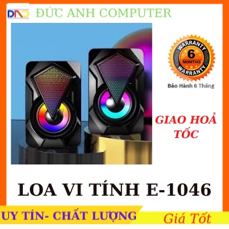 Loa Vi Tính 2.0 Mini 1046 -Loa Để Bàn Cao Cấp Có Led RGB- Bảo Hành 6 Tháng