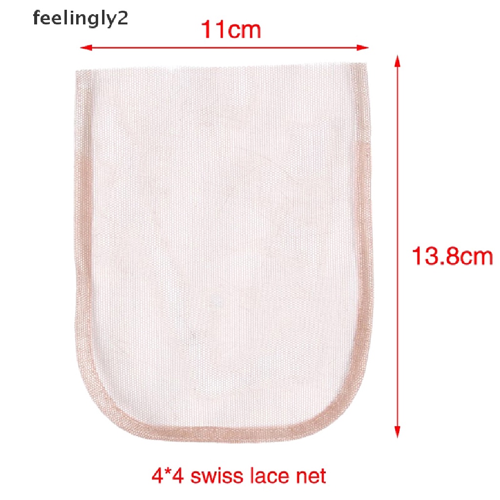 Mũ Lưới Trùm Tóc Giả 4 * 4cm Màu Nâu Thụy Sĩ Phối Ren Thời Trang
