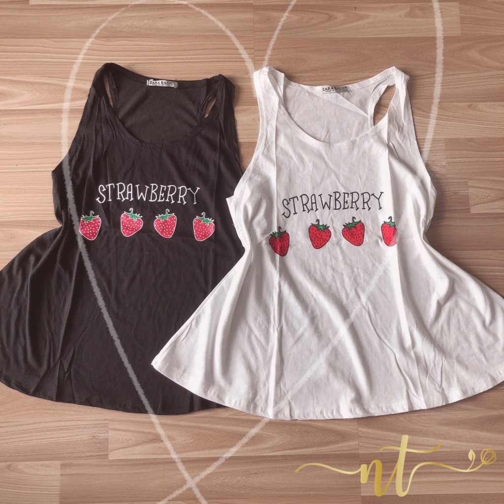 Áo ba lỗ nữ form rộng kiểu thể thao IN TRÁI DƯA thun co dãn Mịn Mát NT Closet - AT006 | BigBuy360 - bigbuy360.vn