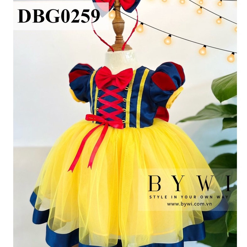 ĐẦM CÔNG CHÚA BÉ GÁI HOÁ TRANG BYWI MẪU BẠCH TUYẾT DBG0061